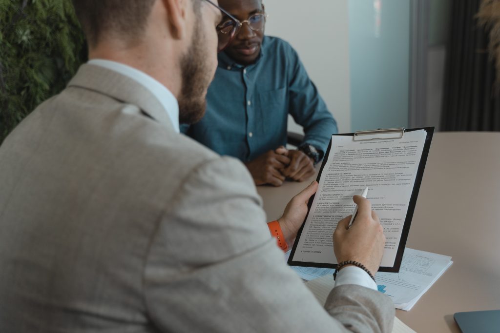 Job interview shown - recruitment.