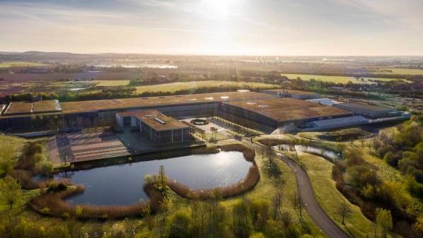 Aerial view of Rolls-Royce site in Goodwood