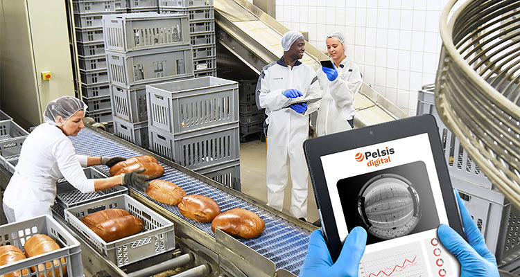 Pelsis digital tablet in bakery