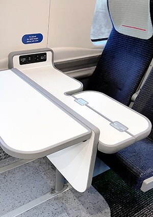 Table on train
