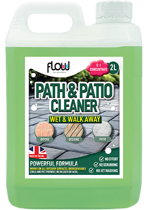 Large plastic containw of Flow patio & path cleaner