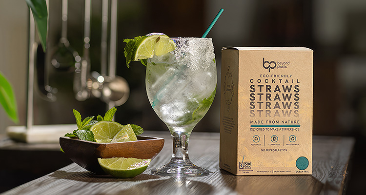 Gin & Tonic with a box of straws
