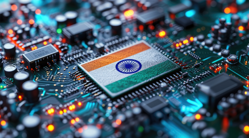 Motherboard with Indian flag laid in the middle to support Narayana Murthy article