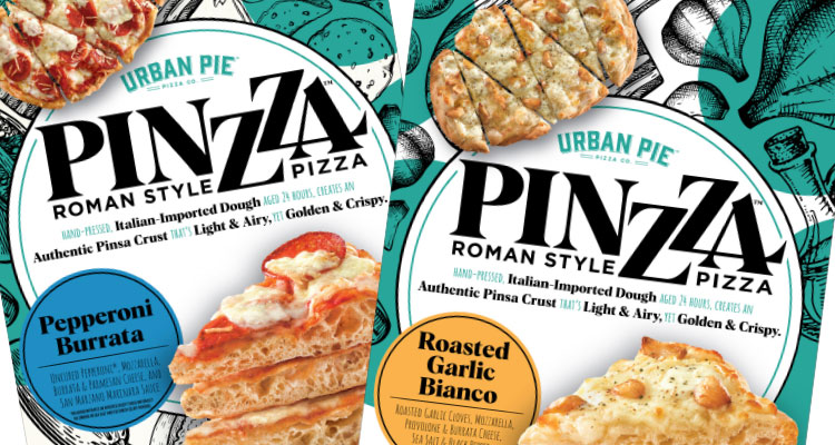 Two Urban Pie Roman Style Pizzas with different toppings