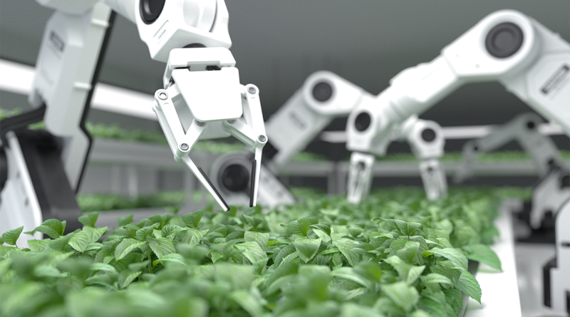 Robots working on agricultural production line to support Reinke Manufacturing article