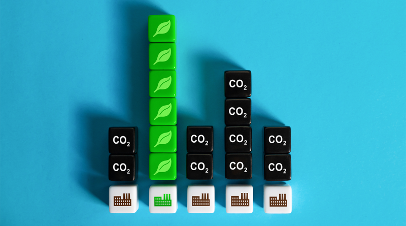 Different advanced manufacturing icons on stacking blocks