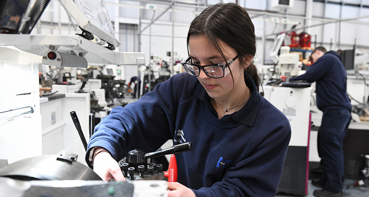 Apprentice Abbie Clinton, aged 16, is benefiting from In-Comm’s new training academy in her home town of Telford