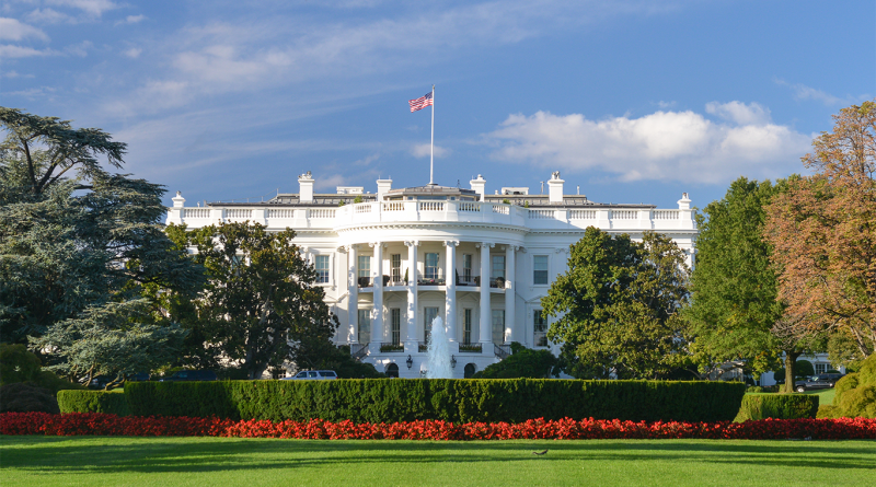 The White House on blue sky day to support semiconductor manufacturing article