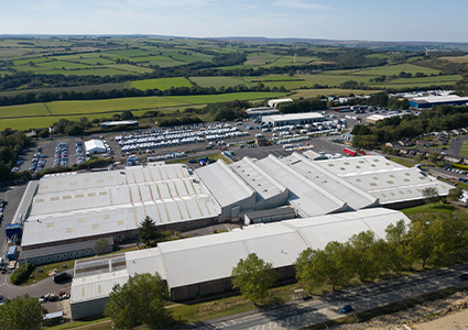 Erwin Hymer production facility aerial shot