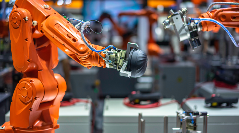 Robotic arm in manufacturing facility to support ISO 10218 update article