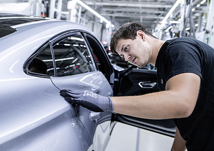 The Audi e-tron GT is finished at Böllinger Höfe