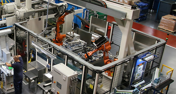 Robots in a manufacturing facility