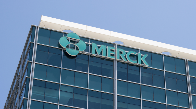 Merck glass building with logo to support vaccine production article