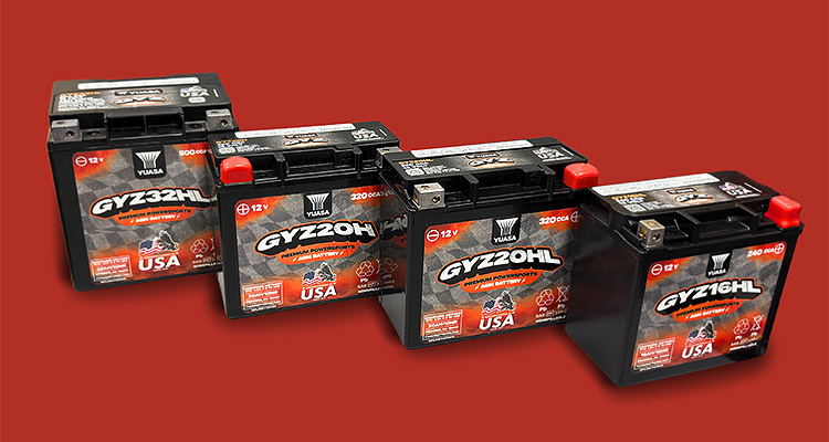 Four different GYZ Yuasa batteries