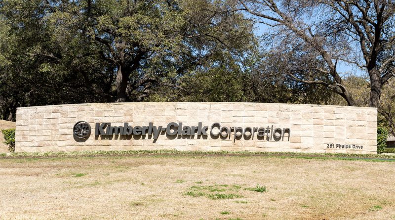 Kimberly-Clark logo on sign outside premises
