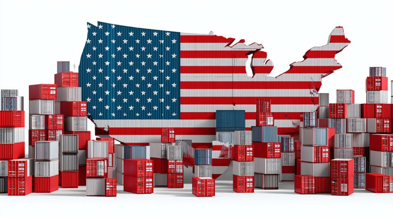 Manufacturing container with US flag to support SBA loan cap article