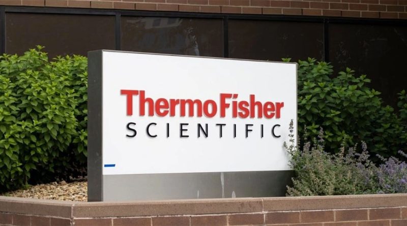 Thermo Fisher Scientific logo on sign