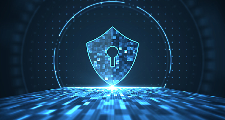 Shield Icon with Keyhole