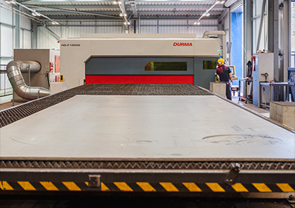 a Durma HD-F 3015 BH Fiber Laser Cutting Machine
