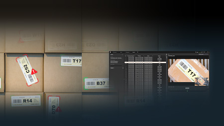 Hanwha Vision's Dual Sensor Barcode Reader Camera is seen capturing shipping labels to simplify package tracking