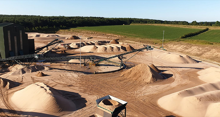 the Two Oaks Quarry operated by Mansfield Sand Company, located in North Nottinghamshire, UK