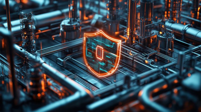 Navigating the New Landscape: What Manufacturers Need to Know About NIS2 Digital pipelines with padlock in the center to support NIS2 article