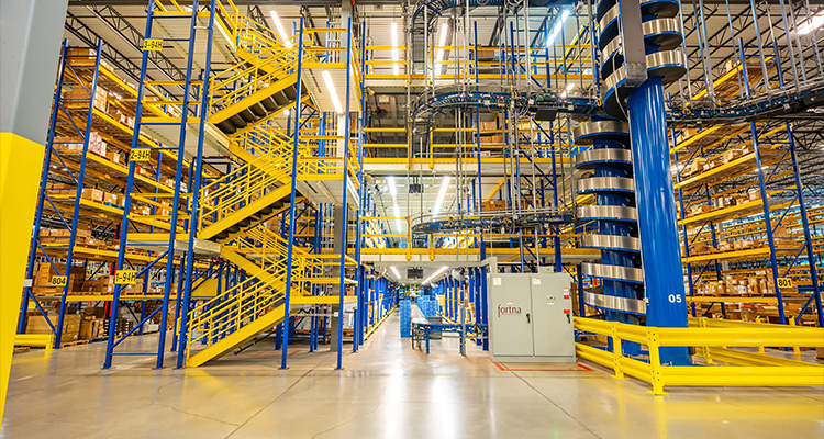 interior of a modern warehouse or distribution center