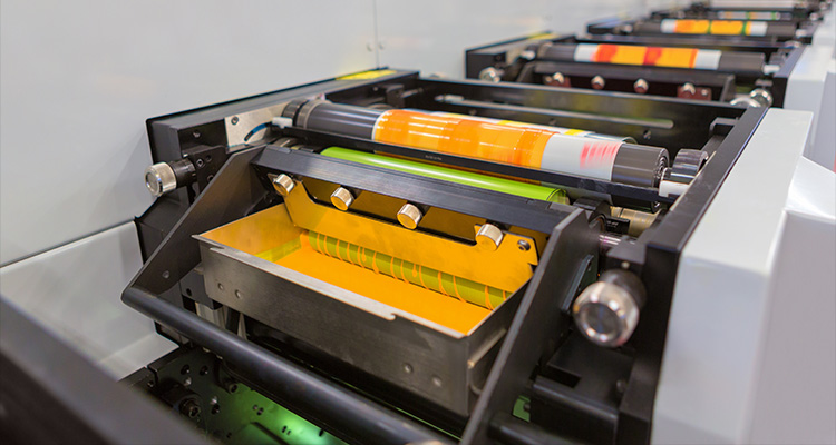 Pamarco’s laser-engraved anilox rolls meter ink with unparalleled precision for high-speed printing solutions a flexographic printing machine
