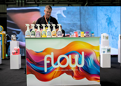 a display stand for FlowChemUK