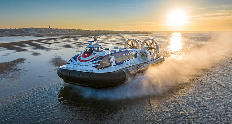 a commercial passenger hovercraft operated by Hovertravel