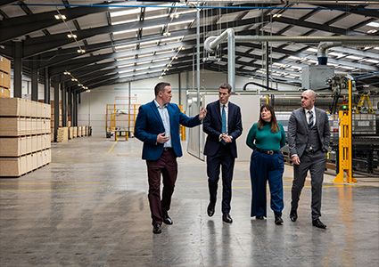 a visit by government officials, including Matthew Pennycook MP (Minister for Housing) and Anneliese Midgley MP, to Hemsec Manufacturing Ltd