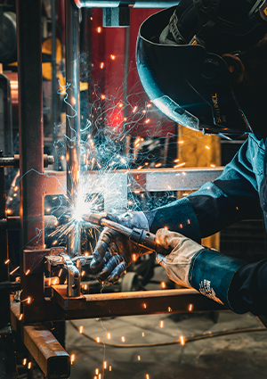 a welder at work