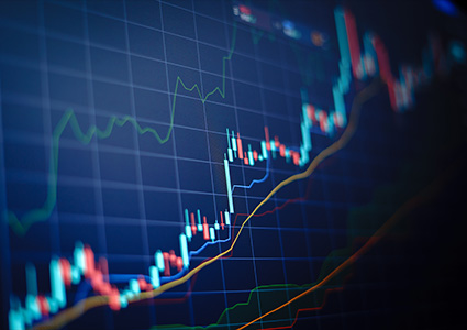  a financial stock market chart