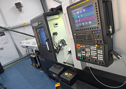 a Doosan Lynx 2100 series CNC lathe