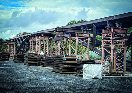 the construction of the M74 Port Eglinton Viaduct in Glasgow, Scotland