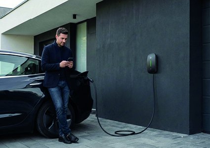 a residential electric vehicle (EV) charger