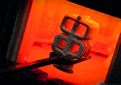 an industrial heat treatment or investment casting