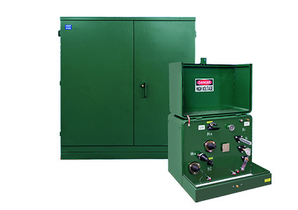 a single-phase pad-mounted transformer