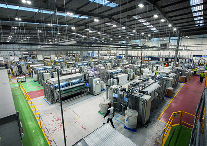 a large, busy industrial factory