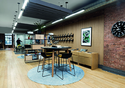 the Christopher Ward showroom located at 75 Greene Street in SoHo, New York City