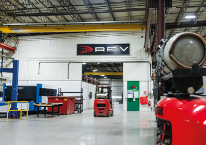 the interior manufacturing floor of a REV Engineering Ltd facility