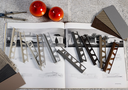 Schluter-TRENDLINE textured aluminum tile edging profile