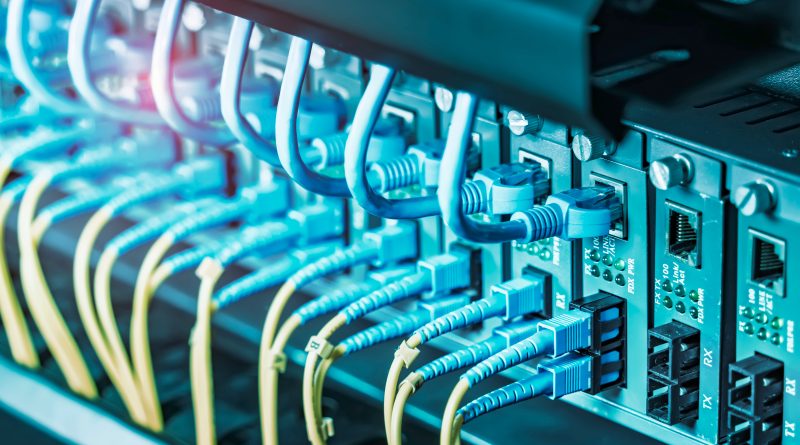 Fiber optic cable at a Corning facility supporting Amazon's AI data center expansion in North Carolina.