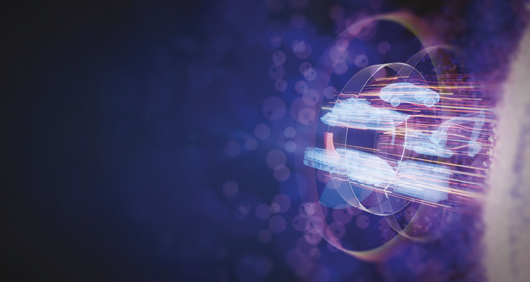 AMC addresses declining cable standards while expanding manufacturing control, certification, and global market access a digital motion graphic depicting futuristic, connected vehicle technology on a purple background