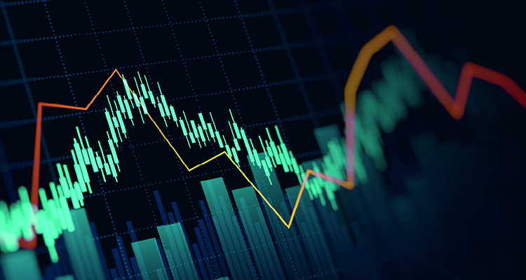 How can manufacturers navigate rising energy prices asks Anna Partington a abstract, digital financial market chart tracking data fluctuations over time.