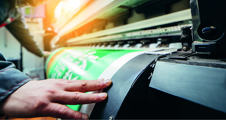 a large-format commercial printer