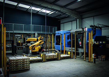 a robotic palletizing cell