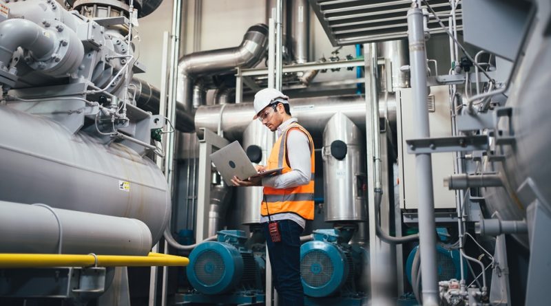 worker operating machinery