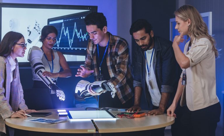 Group of designers developing product