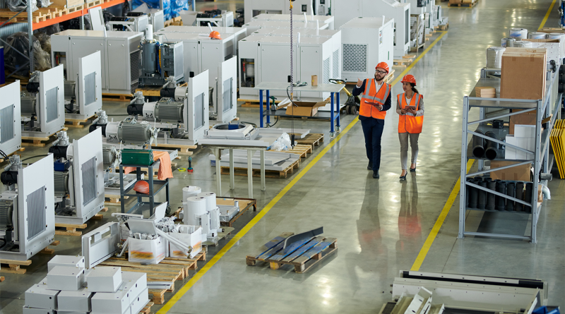 Modern industrial factory interior